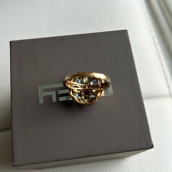 EFFY Gold Ring with Precious Stones - Picture 6 of 8